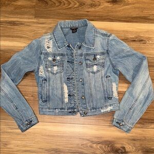 Rue21 Light Blue Distressed Jean Jacket